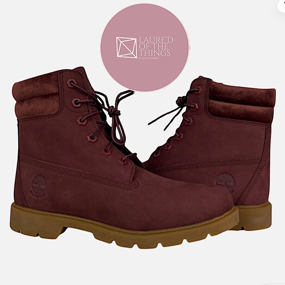 Women’s Size 8.5 Timberland Waterville Burgundy Nubsck Mid Lace Up